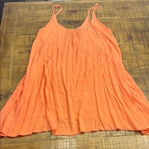 Orange Sleeveless Coverup Dress